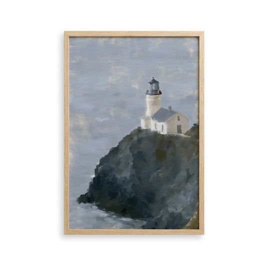 a lighthouse standing on a cliff overlooking the ocean.