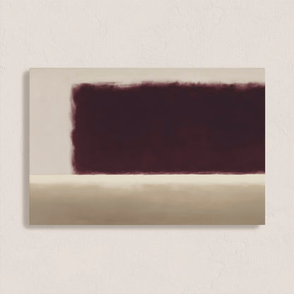 Threshold Canvas Wall Art featuring deep burgundy and soft ivory abstract design with blurred edges for modern interiors
