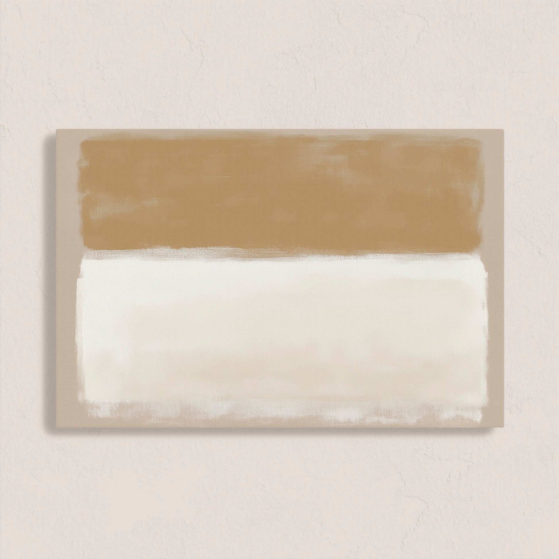 Sienna Canvas Print with warm golden and ivory abstract tones on archival-quality gallery wrapped canvas