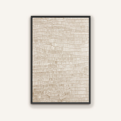 a rectangular frame with a textured pattern in a neutral color palette.