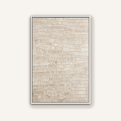 a rectangular frame with a textured pattern in a neutral color palette.