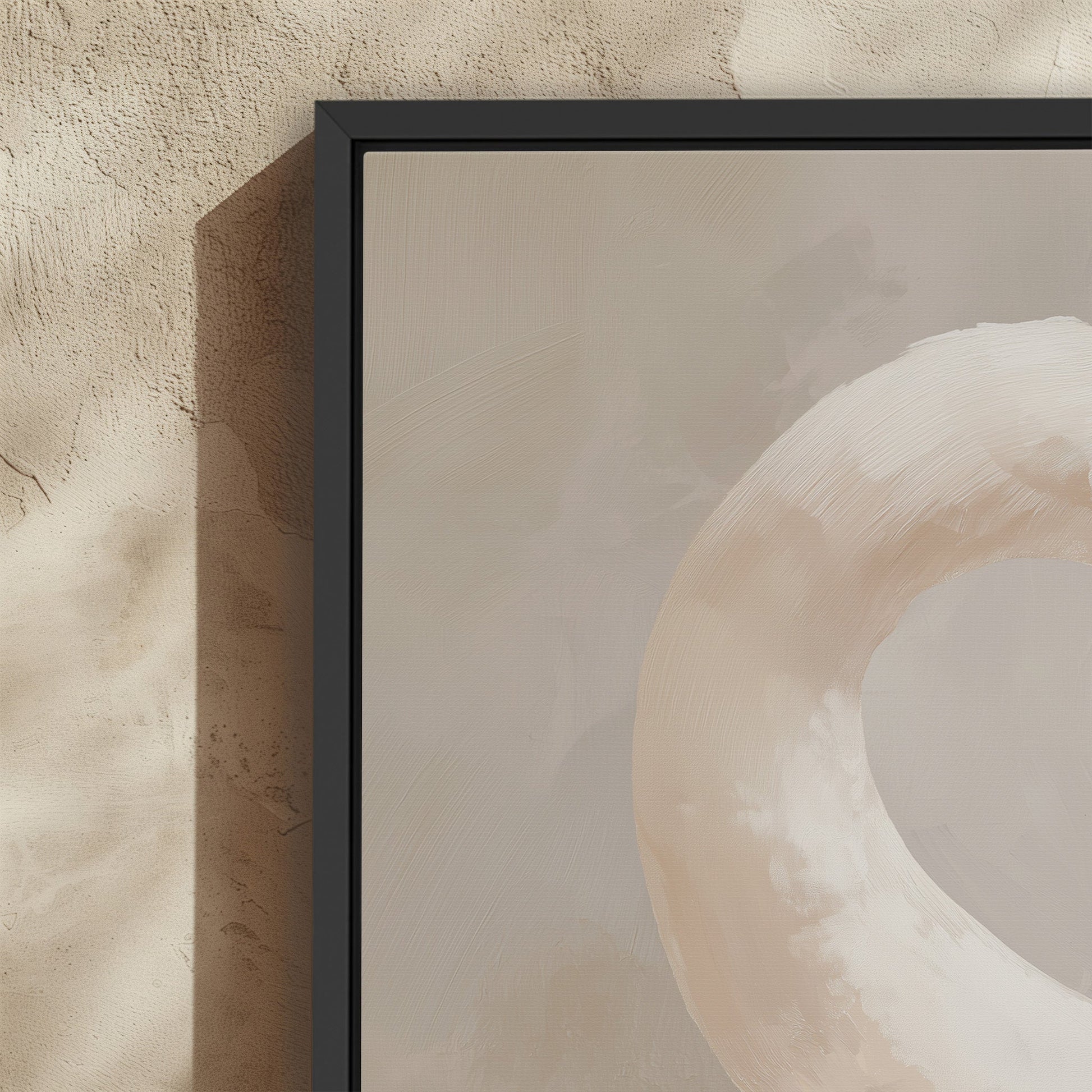 Lumine Canvas Print framed archival-quality minimalist swan artwork with soft muted tones and solid wood frame