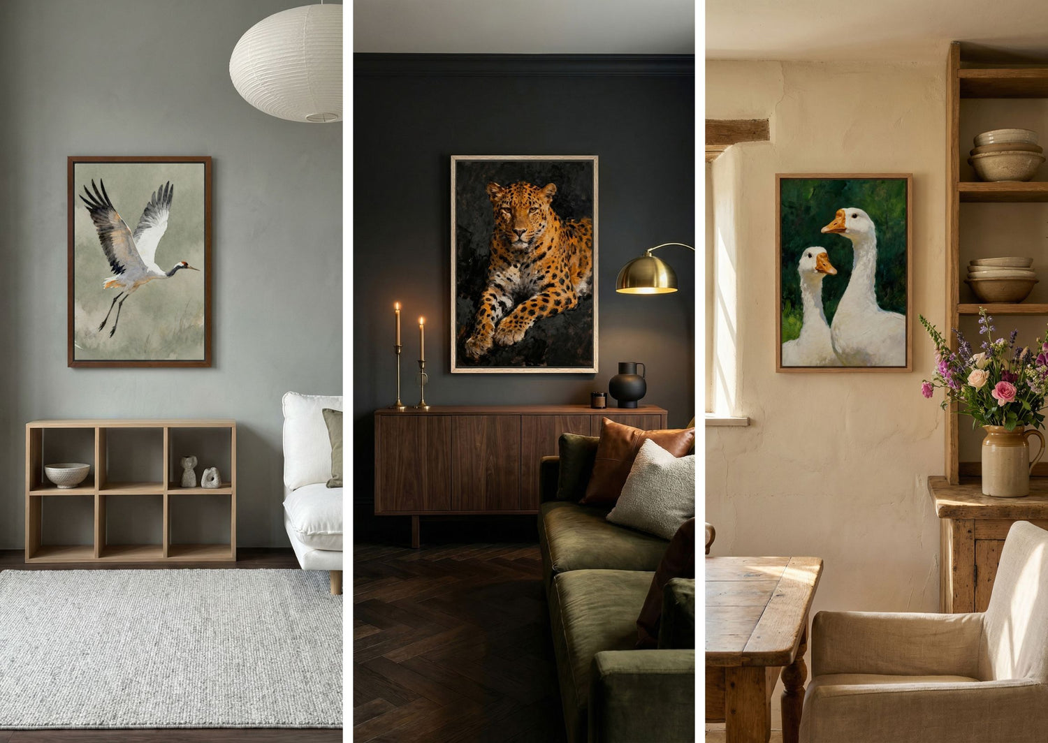 Framed animal wall art