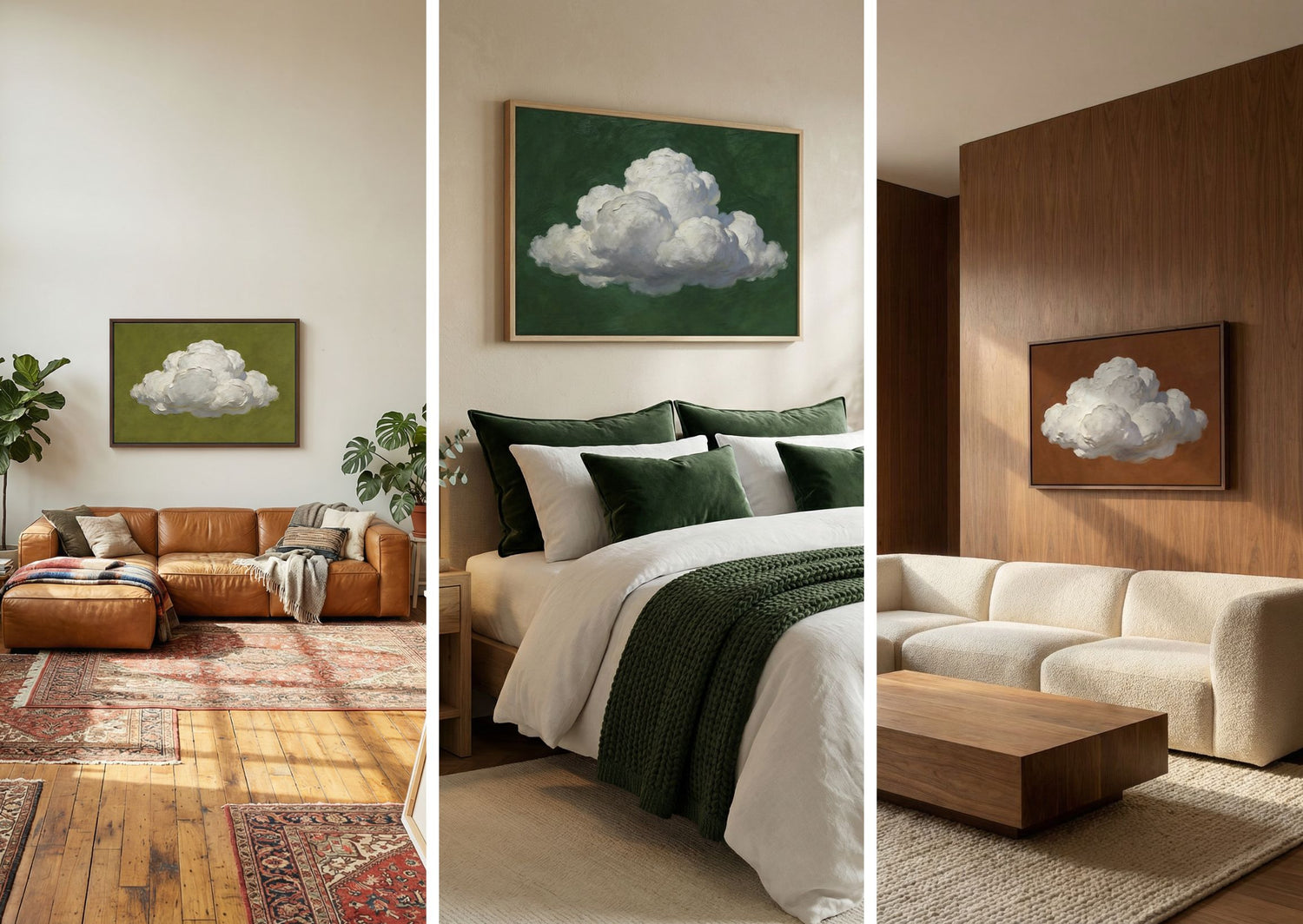 Dreamy cloudscape framed wall art