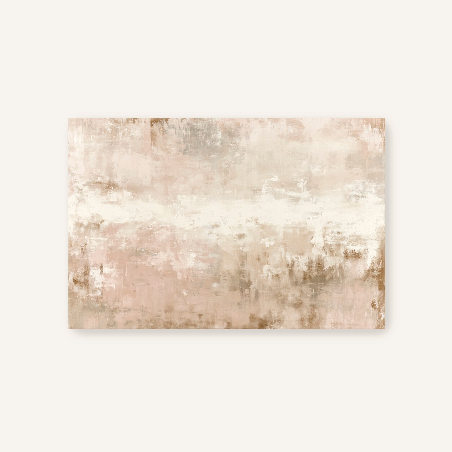 The image is a rectangular abstract painting with a textured, beige-colored background.