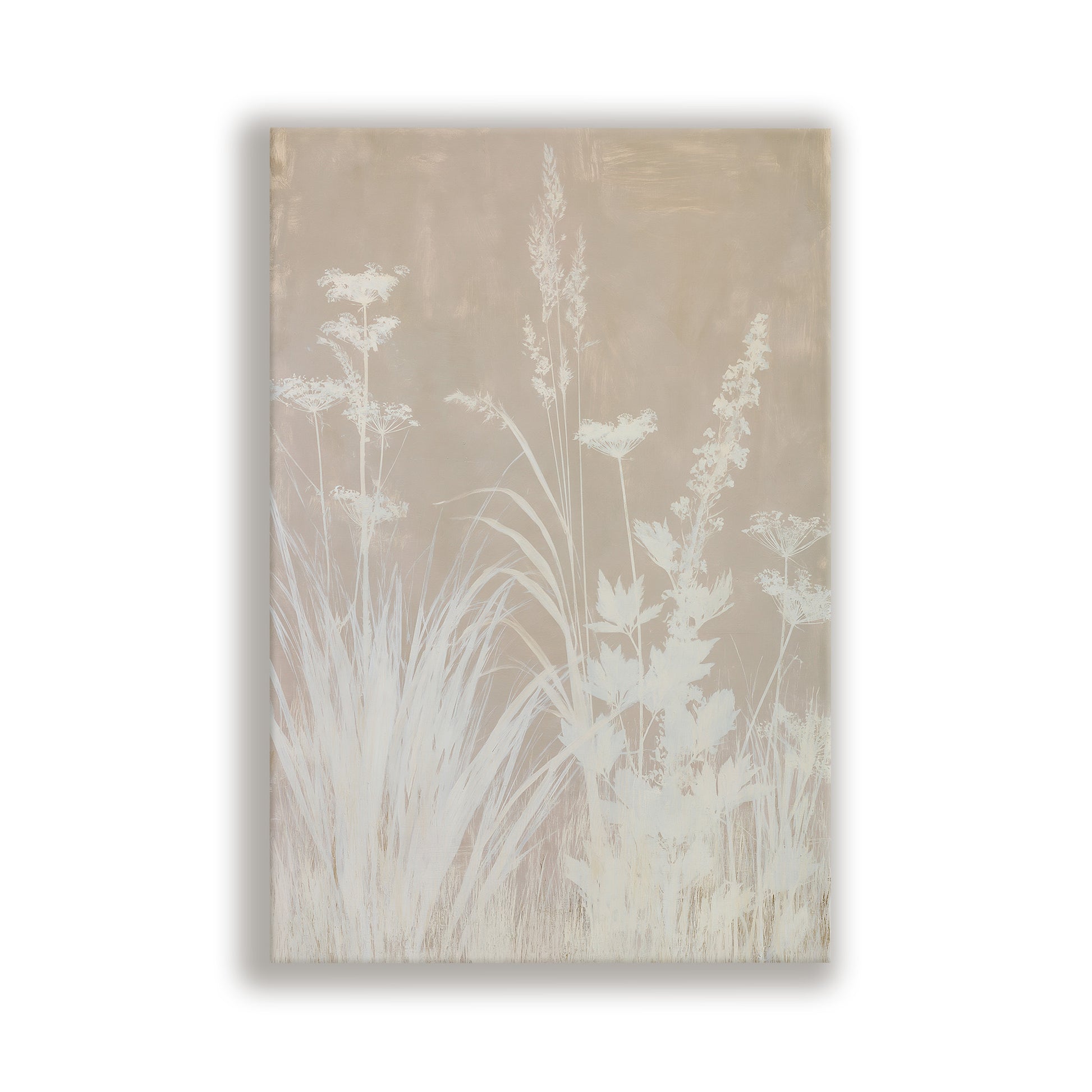 a close-up view of a plant with long, thin leaves and flowers, creating a serene and natural scene.