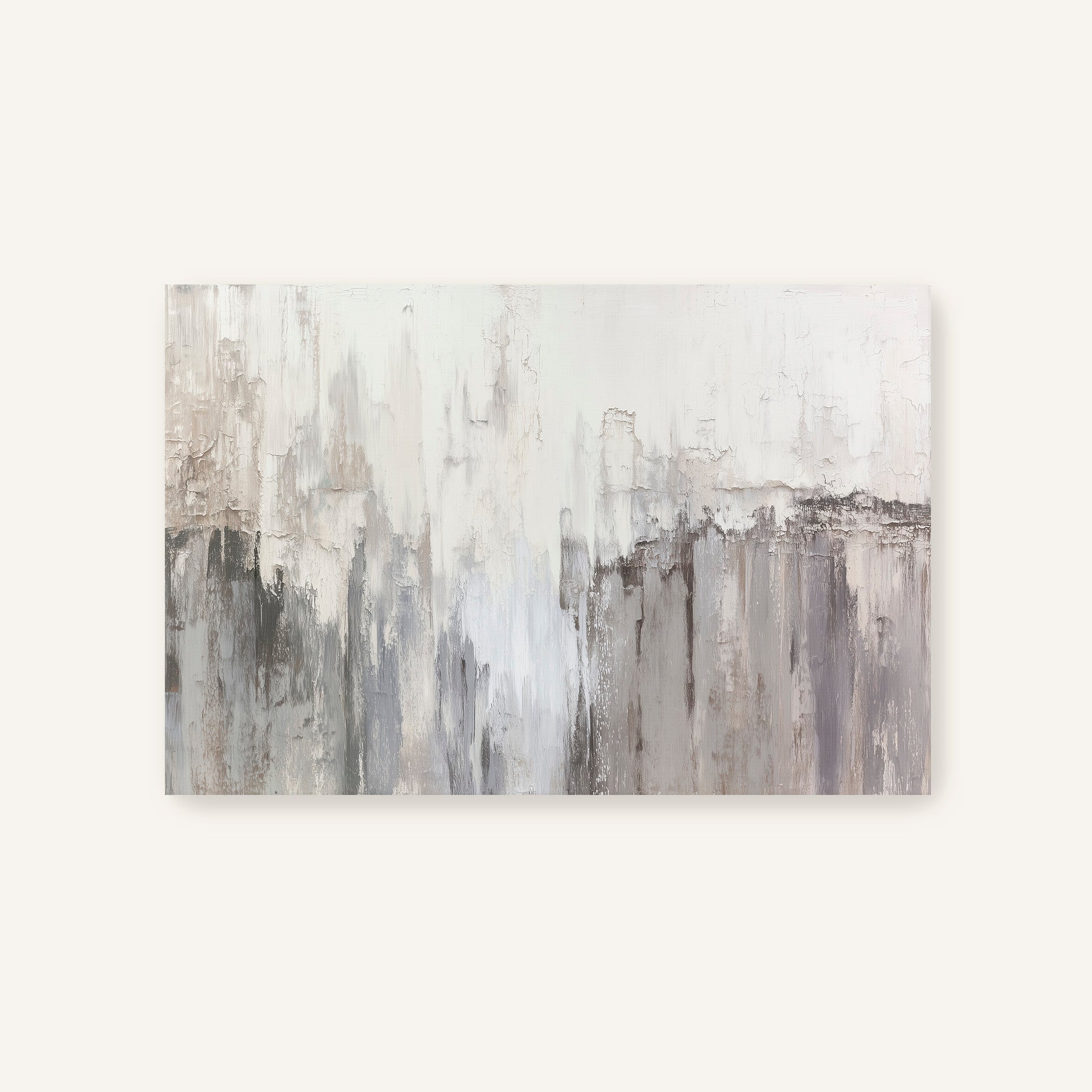 Neutral abstract canvas wall art without frame